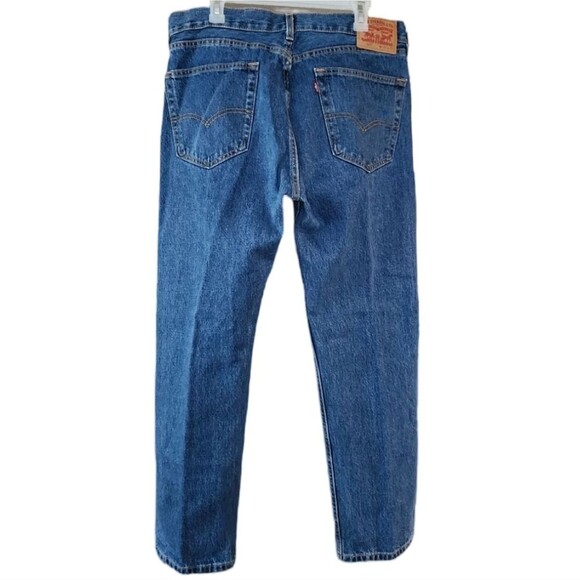 Levi’s 505 Men’s 36x30 Straight Leg Blue Rigid Denim Jeans 100% Cotton - Picture 2 of 8